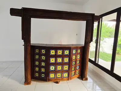 Unique Handcrafted Wooden Bar Table