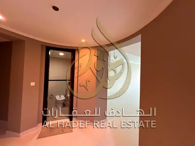 For rent in Sharjah in Al Majaz area 3 4 rooms and a lounge with a maid's000000 room Full view of Khalid Lake 6 bathrooms 2 Balconies Full view of the