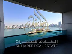For rent in Sharjah in Al Majaz area 3 4 rooms and a lounge with a maid's000000 room Full view o