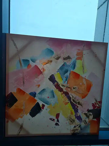 Abstract Painting with Vibrant Colors