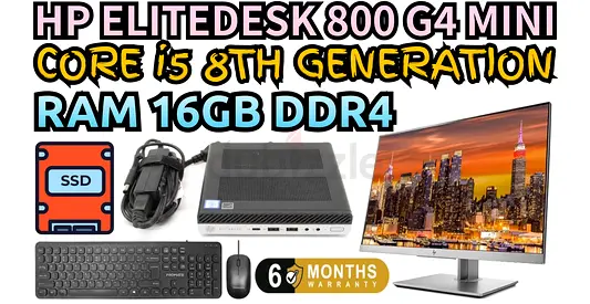 HP ELITEDESK 800 G4 MINI RAM 16GB DDR4 INTEL CORE i5 8TH GENERATION SSD SRIVE 256GB M2 (FULLSET)