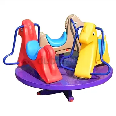 Triplet Horseback Merry Go Round Garden Playset