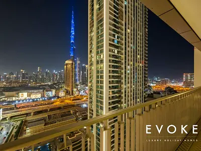 Burj-Facing 3BR | Huge Terrace | Downtown by Evoke