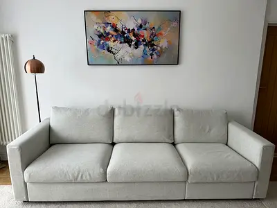 IKEA vimle 3 Seater Sofa Bed Beige Excellent Condition