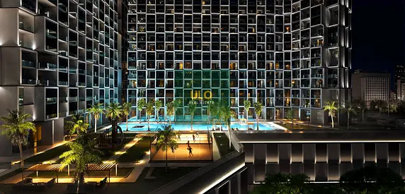 شقة بغرفة نوم واحدة | بن غاطي كولينان الجداف | إطلالة على البرج والأفق | مرافق حمام السباحة