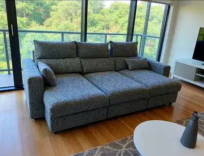 Ikea eskilstuna L shape sofa under storage