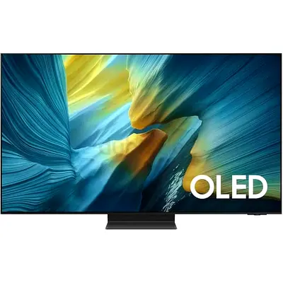 Samsung S95F 65-inch OLED 4K Smart TV, featuring an ultra-thin design and anti-glare OLED