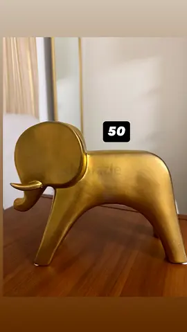 Golden Elephant Figurine