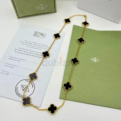 Vintage-Inspired Black  Gold Necklace