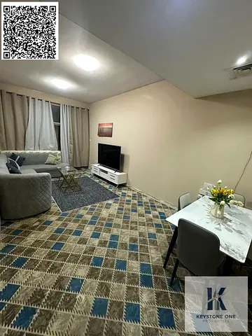 شقة مؤثثة بغرفتي نوم للإيجار الشهري – الراشدية 3، عجمان