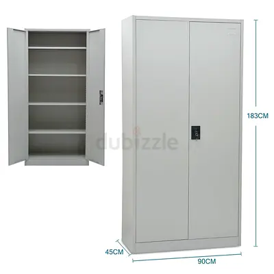 Sturdy Gray Storage Cabinet