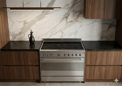 Smeg latest model electric ceramic 5 hobs stove oven dual fan cooking range 90x60 cooker