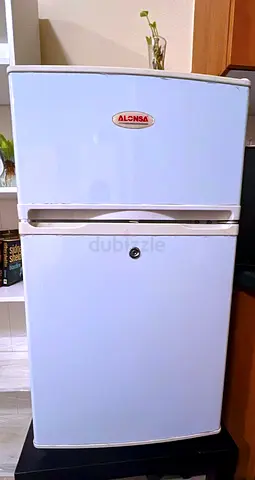 Alonsa Japan- 2door mini fridge 125 ltr -Pastel blue with thermostat  glass shelves