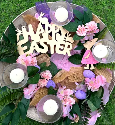 Easter floral decorative wreath Centerpiece