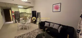 Furnished 1BR Apartment | Dune Residency JVC | Multiple Views &amp; Balcony