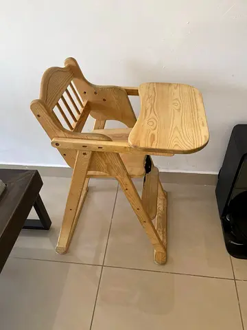 Solid wooden baby high chair (used)