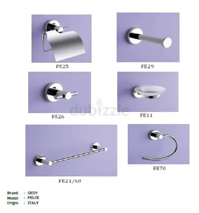 Gedy Felce CP Toilet Accessories (Origin: Italy)