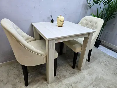 Elegant Dining Table Set with Upholstered Chairs