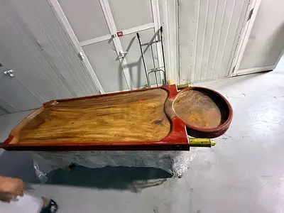 Dhara Table - Handcrafted Wooden Table with Integrated Bowl