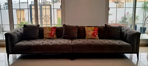 Metal frame SEUDE 5 seater Sofa from 2XL Stylish Grey