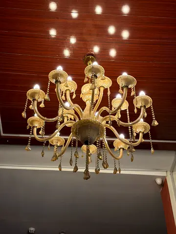 Elegant Gold Chandelier (2 pieces)