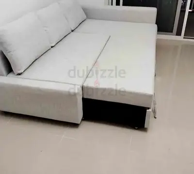 Modern Grey Sofa Bed with Storage