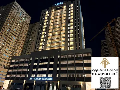 استديو للإيجار أول ساكن في العامرة داخل برج جديد مع جيم ومسبح وباركينج داخلي، تشطيب حديث، استديو واسع ومريح للعائلات بسعر 28 ألف درهم