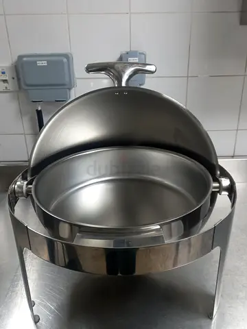 Stainless steel bain-marie / double boiler with stand - used