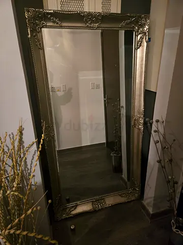 Elegant Rectangular Silver Framed Mirror