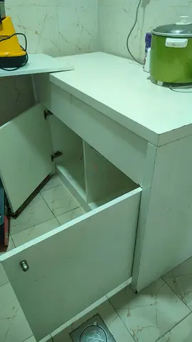 White Kitchen Cabinet with Storage