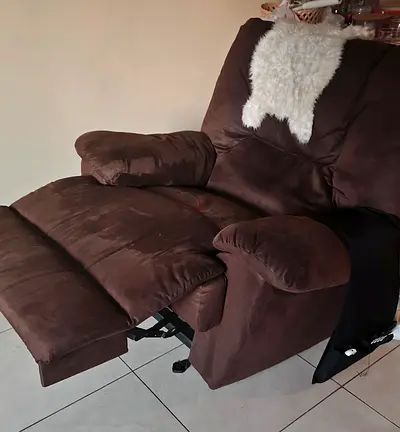 Comfortable Brown Rocking Recliner Sofa