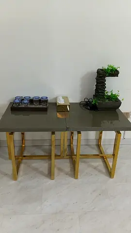 Stylish Modern Side Tables with Gold Legs