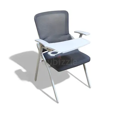 Mesh Folding Training Chair with Tablet Arm  Cup Holder