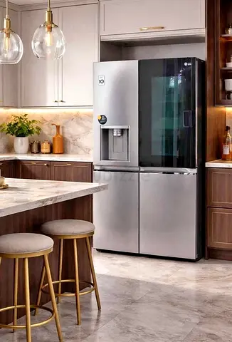 LG Smart Instaview side by side fridge freezer