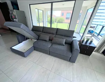 Ikea eskilstuna L shape sofa under storage