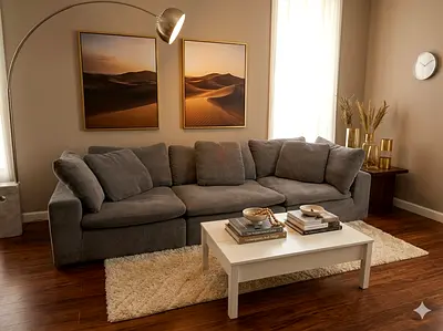 Super comfy feather 🪶 filled modular sofa