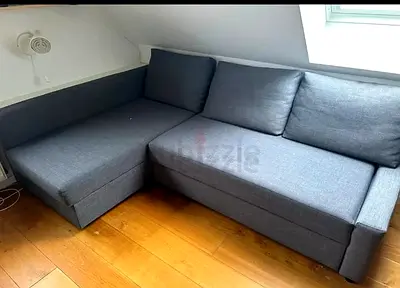 L-shaped Grey Sofa Bed
