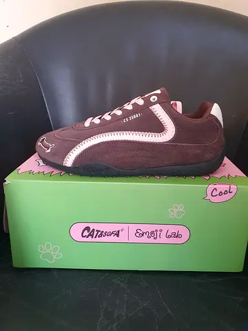 My brown suede casual sneakers with pink trim 39 #  40 # Available