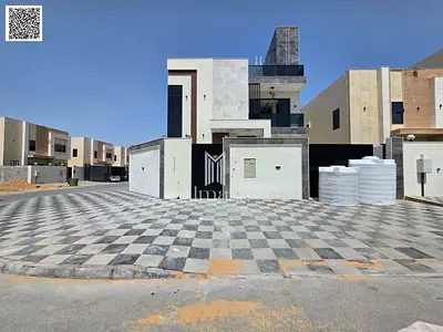 تملك فيلا كورنر 6 غرف طابقين مع روف تصميم مودرن تشطيب VIP بسعر شامل رسوم التسجيل والتملك موقع مميز قريب شارع الشيخ محمد بن زايد وشارع الامارات تملك حر