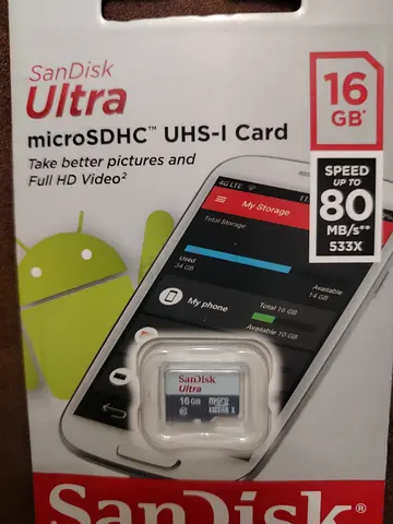 SanDisk Ultra 16GB microSDHC UHS-I Card