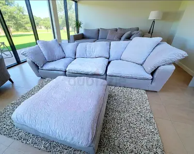 Marina home Luscious feather 🪶 filled sofa with footstool
