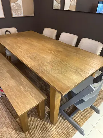 Crate  Barrel Wooden Dining Table