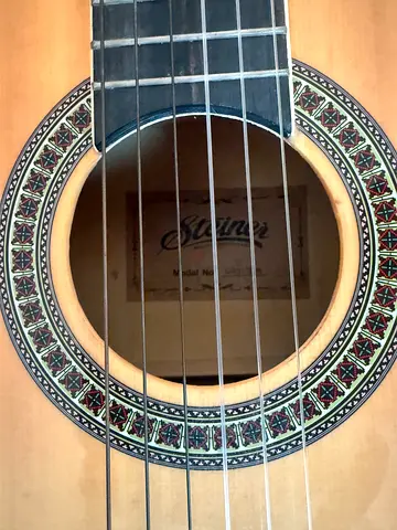 Classical nylon-string acoustic guitar — used, good condition
