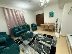 Furnished 1BR for rent in Yasmeen Towers Ajman, bills, internet, gas &amp; parking included.