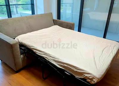 West elm two seater sofa bed with mattress