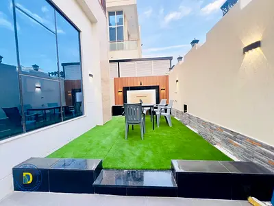 For sale: Modern villa with 7 bedrooms and a roof in Al Bahia . Super deluxe finishing. Freehold. Bank financing