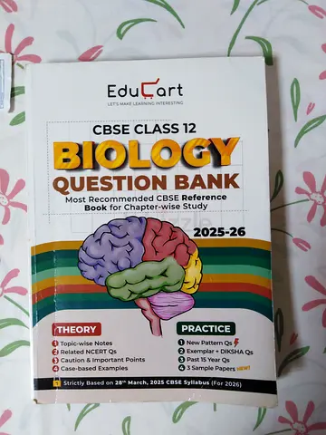 CBSE Class 12 Biology Question Bank (EduCart) — 2025-26