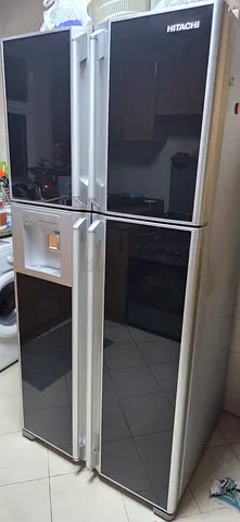Hitachi 4-door refrigerator with ice dispenser - used, working