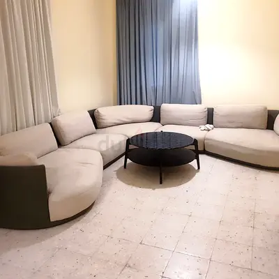 Comfortable L-Shaped Sofa with Coffee Table