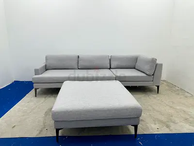 Brand new condition west elm Sofa with footstool